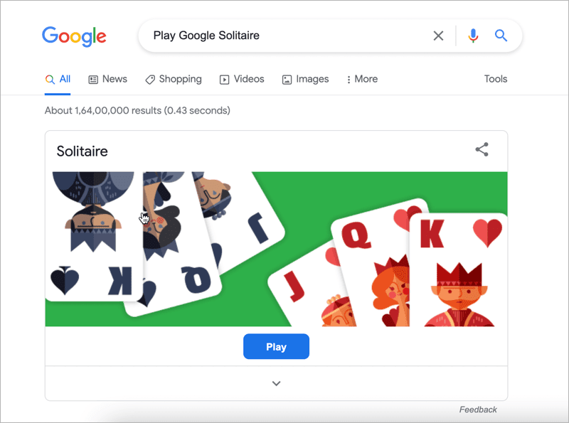 google solitaire